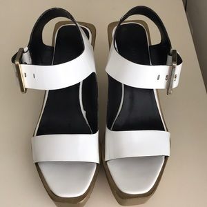 Zara white platform sandals